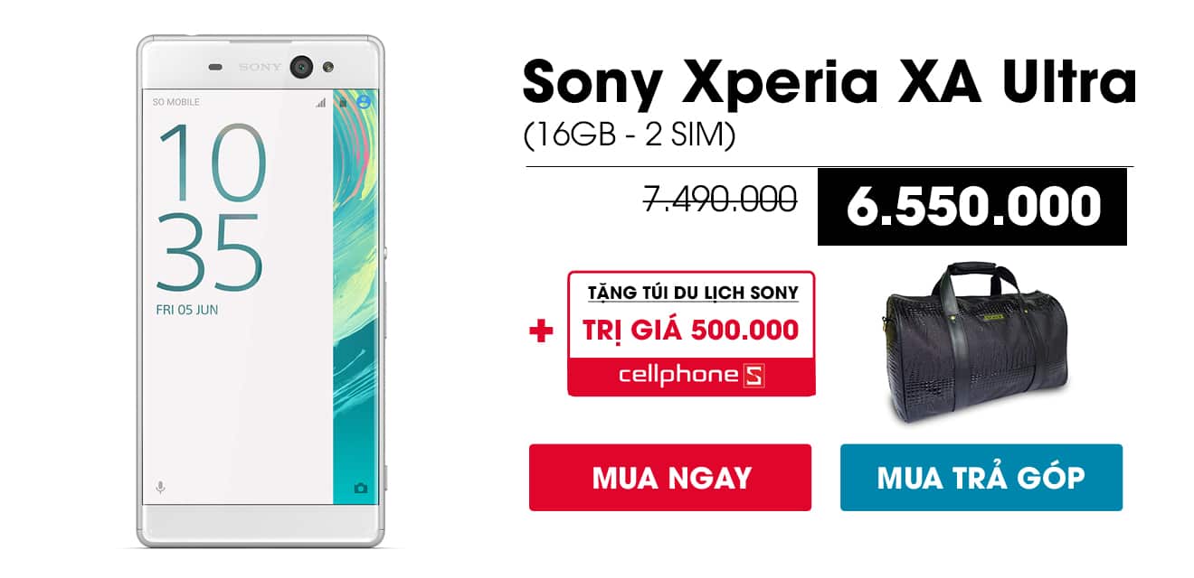 Sony Xperia XA Ultra 2 sim chính hãng Giá rẻ hơn tại cellphones.com.vn