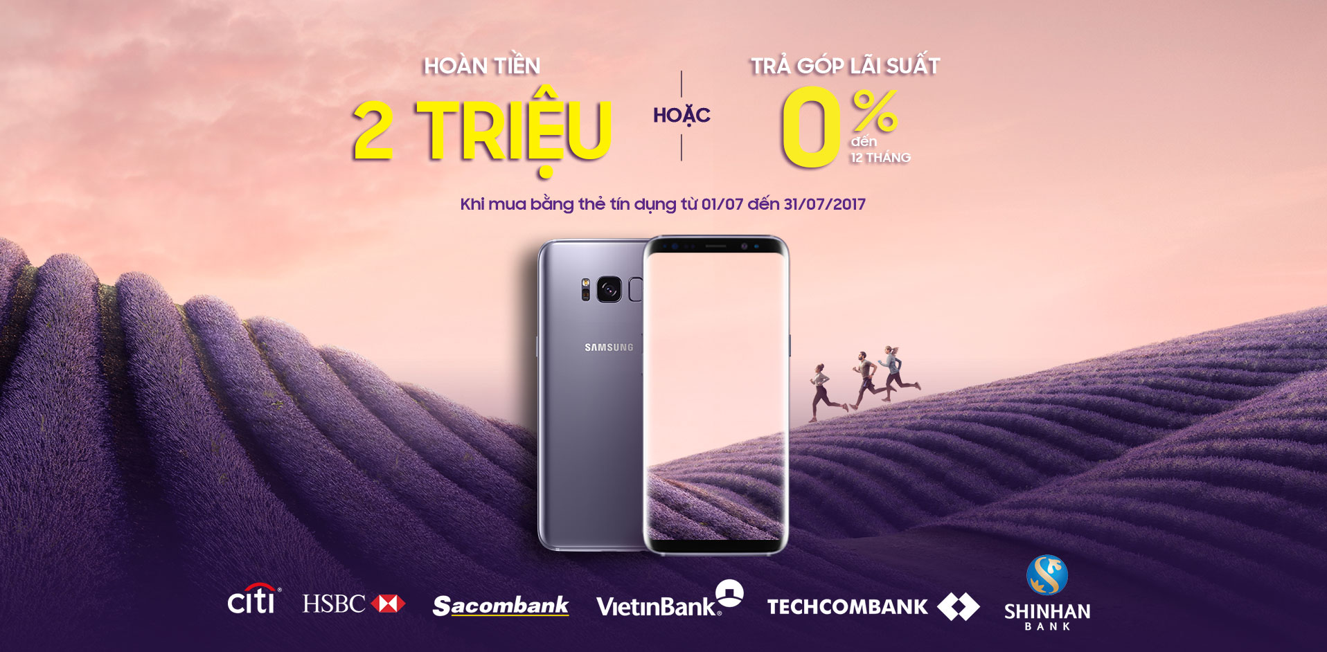 Hoàn tiền Galaxy S8 khi thanh toán qua thẻ tín dụng