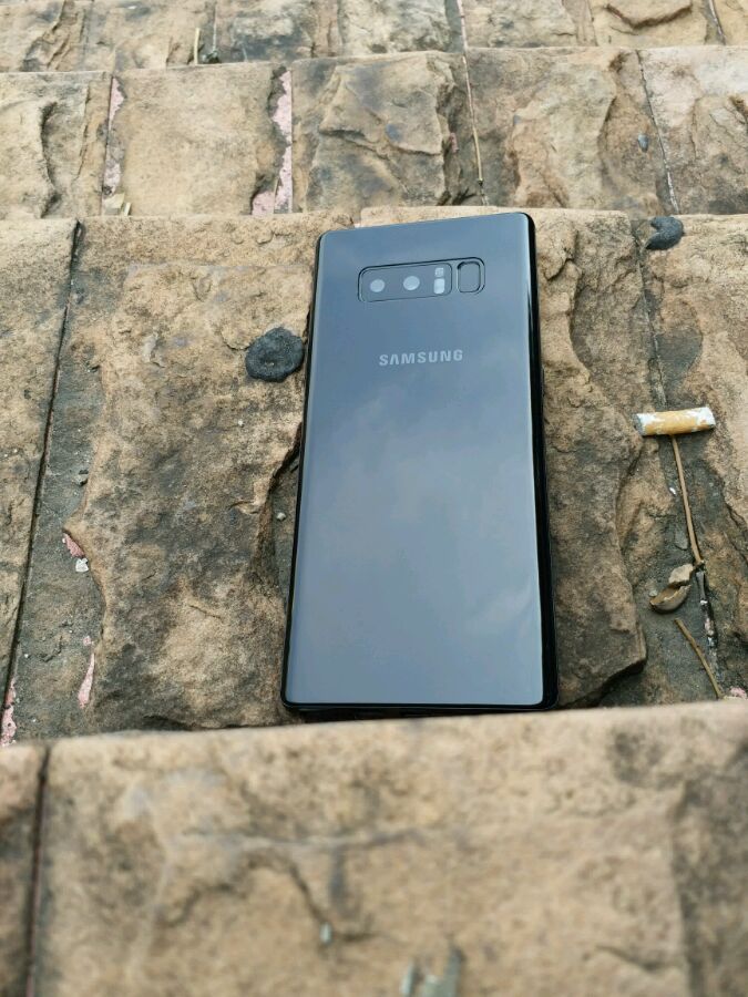 Hình ảnh thật của Note 8 để lộ cụm camera kép và cảm biến vân tay ở mặt lưng