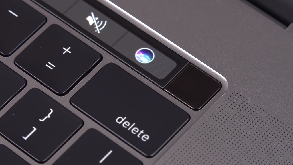 Dải Touch Bar cũng đi kèm với cảm biến Touch ID.