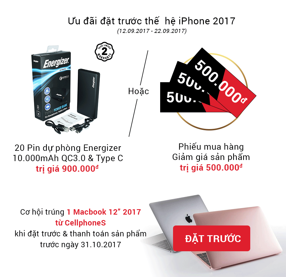 Ưu đãi đặt trước iPhone 8 tại CellphoneS