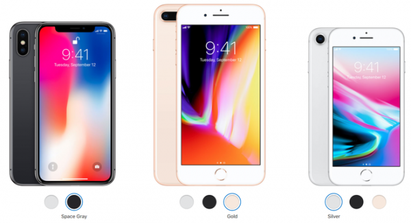 iPhone X, iPhone 8 Plus, iPhone 8