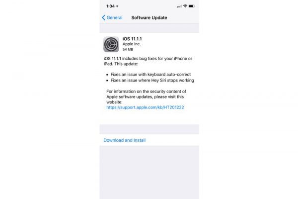 Apple tung bản cập nhật iOS 11.1.1