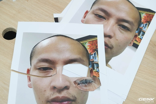 Các bộ phận nhỏ được cắt ra từ hình ảnh chi tiết của khuôn mặt chủ nhân chiếc iPhone X