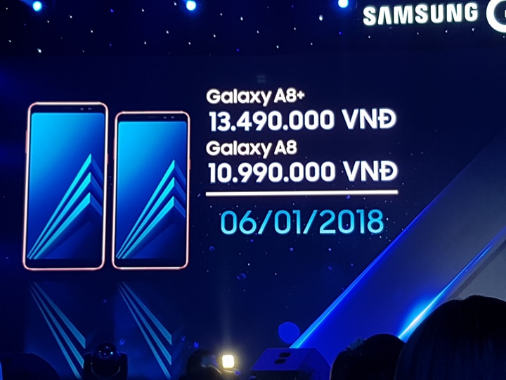 Galaxy A8 / A8+ (2018) chính thức ra mắt tại Việt Nam, giá từ 11 triệu đồng