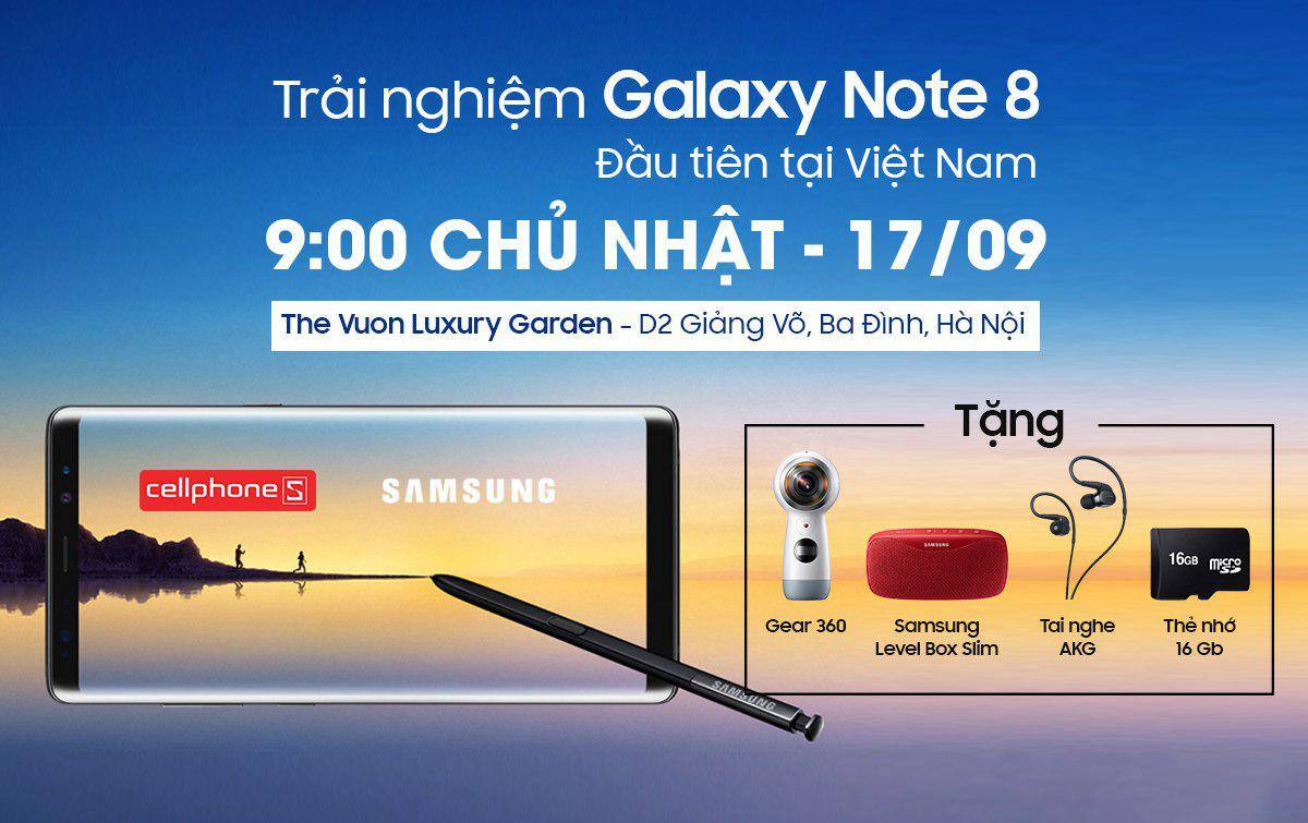 Offline trải nghiệm Samsung Galaxy Note 8 tại CellphoneS