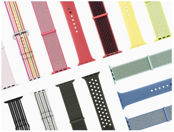Bộ sưu tập dây đeo mới của Apple Watch với nhiều màu sắc đa dạng.