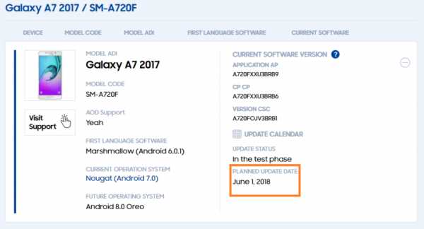 Android 8.0 Oreo cho Galaxy S7 sẽ dời lại đến giữa tháng 5