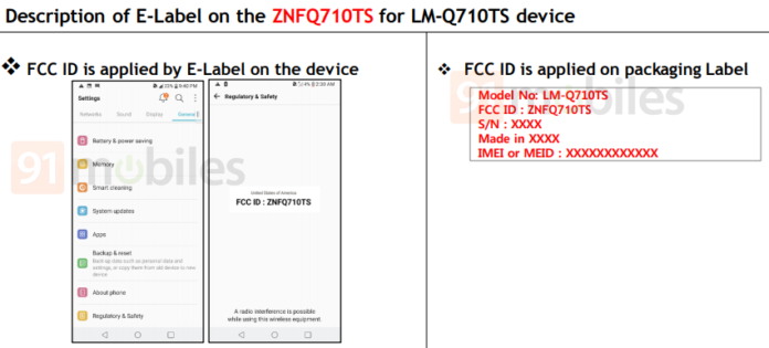 LG Q7 với tên mã LM-Q710TS đạt chứng nhận FCC