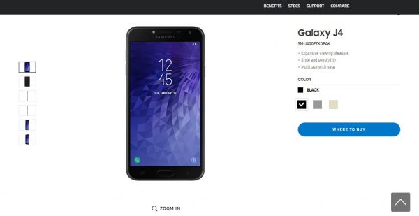 Samsung chính thức ra mắt Galaxy J4, chip Exynos 7570 và 2GB RAM