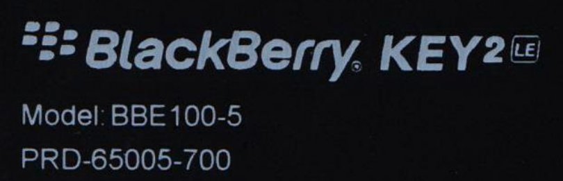 Thiết bị với tên mã BBE100-5 được chứng nhận bởi FCC với tên gọi BlackBerry KEY2 LE