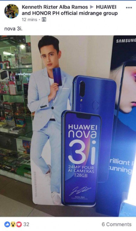 Hình ảnh rò rỉ tấm poster cho chiếc Nova 3i xuất hiện tại Philippines