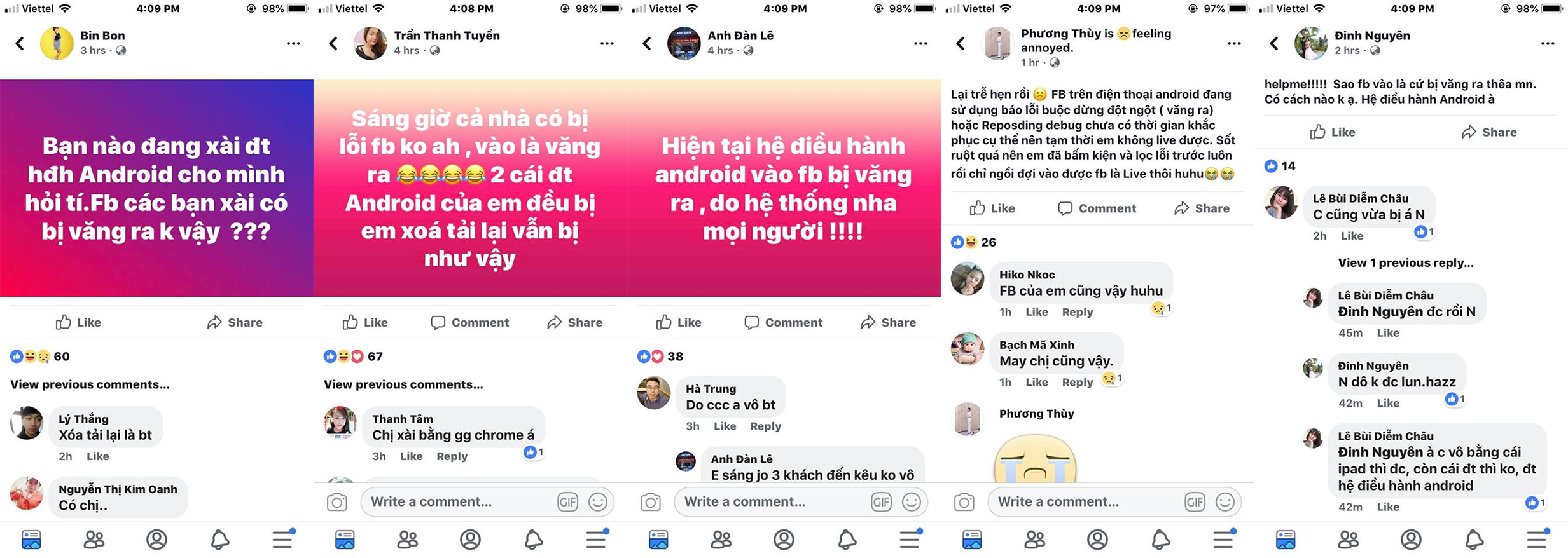 Người dùng liên tục phàn nàn về lỗi mới trên Facebook