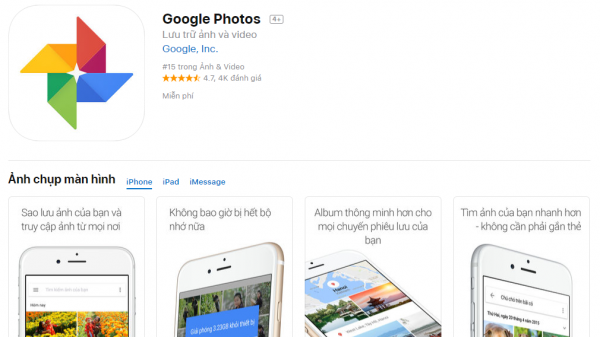 Google Photos cho iOS