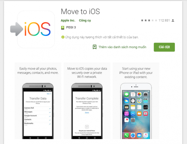 Ứng dụng Move to iOS