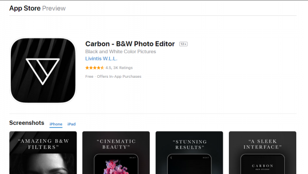 Tải xuống ứng dụng Carbon từ AppStore