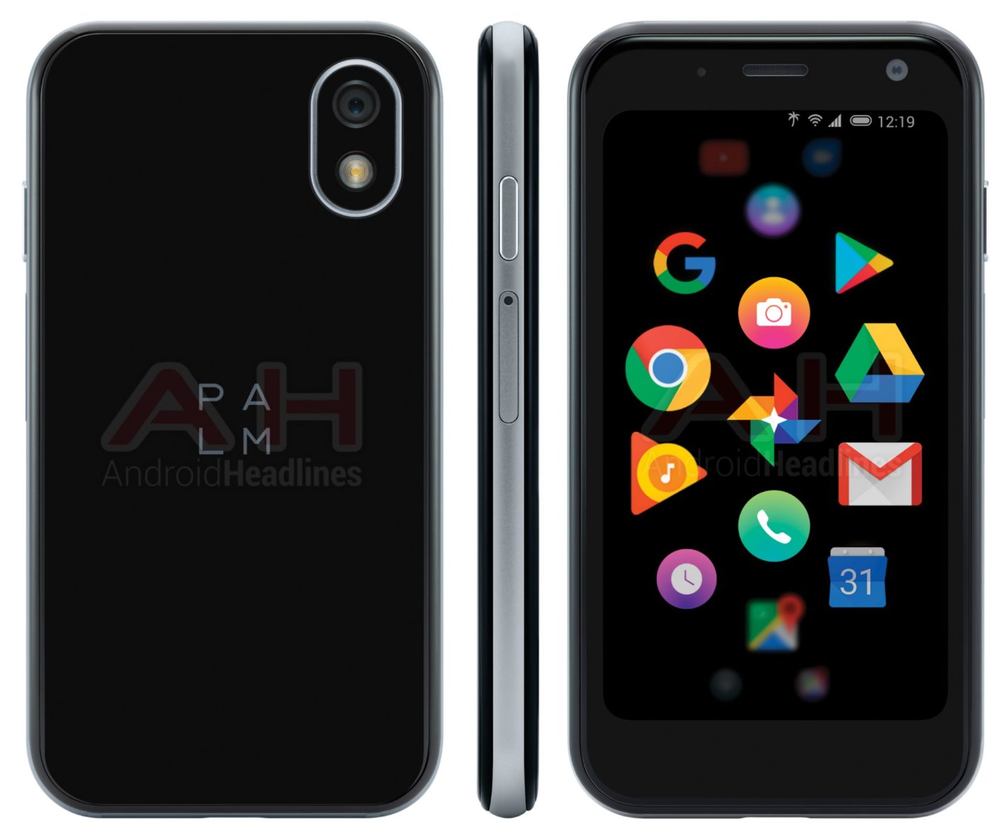 Hình ảnh render mới của chiếc smartphone Android thương hiệu Palm mới