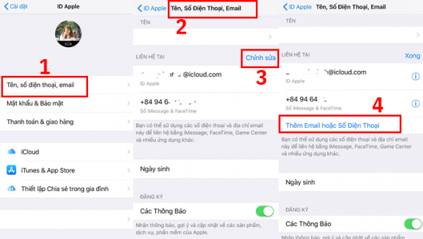 Đổi số điện thoại trên iCloud