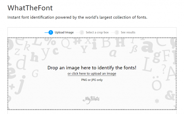 Truy cập WhatTheFont!