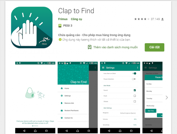 Sử dụng ứng dụng Clap to Find để tìm điện thoại khi để ở chế độ im lặng.