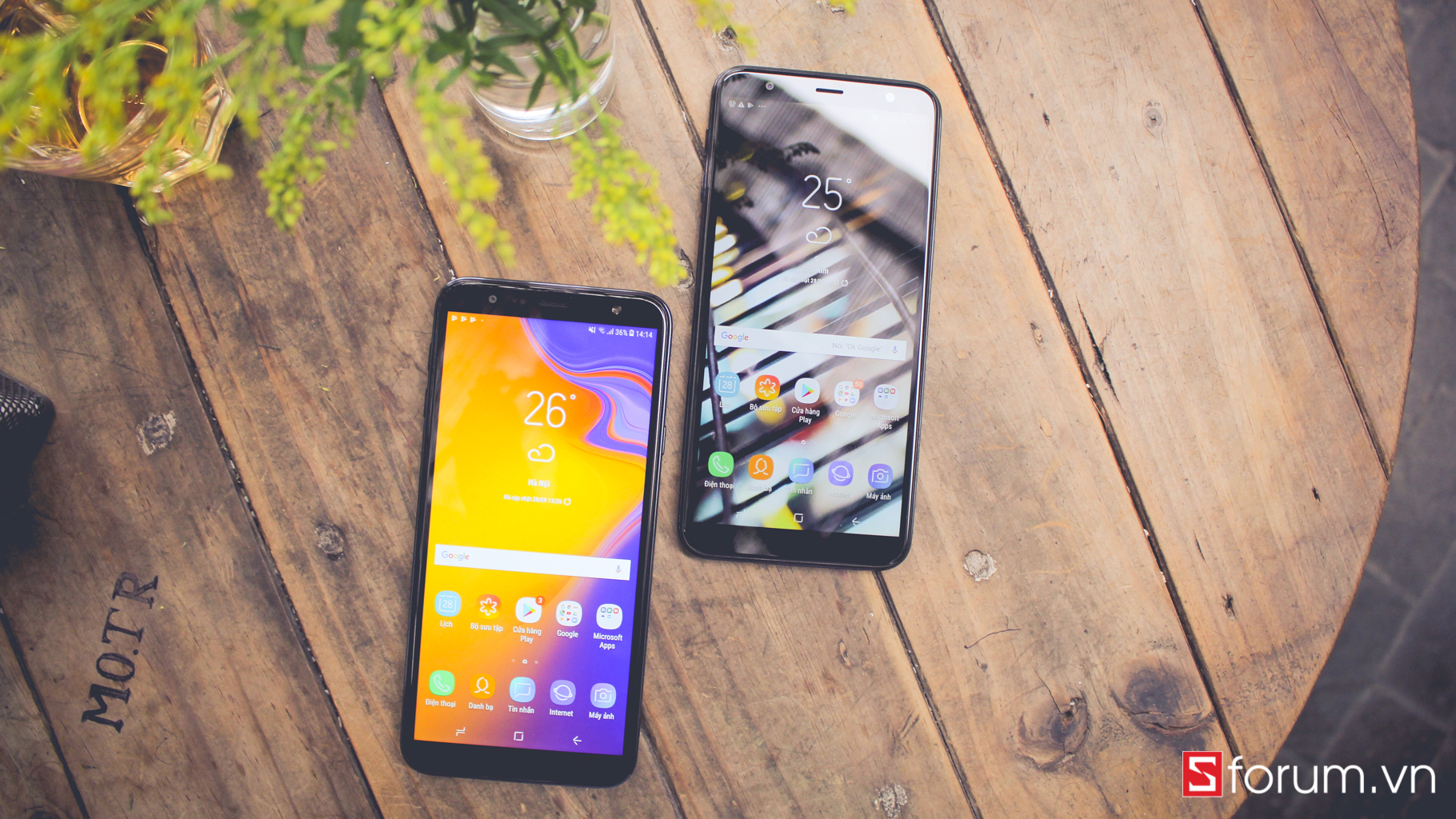 Galaxy J4+ bên cạnh Galaxy J6+
