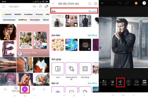 Mở bức ảnh cần tạo và tiến hành tách nền bằng công cụ Cắt bỏ.