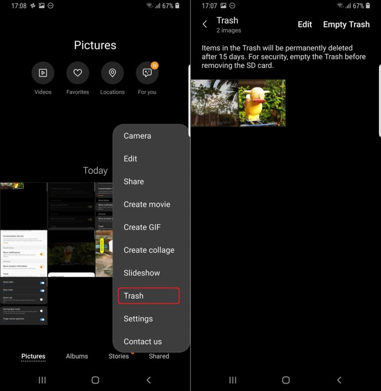 Thư viện ảnh của Samsung trên Android 9 Pie có thêm tính năng 