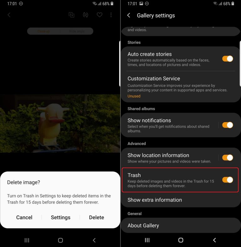 Thư viện ảnh của Samsung trên Android 9 Pie có thêm tính năng 
