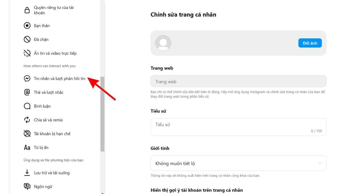 Cách tắt hoạt động Instagram trên máy tính bước 3