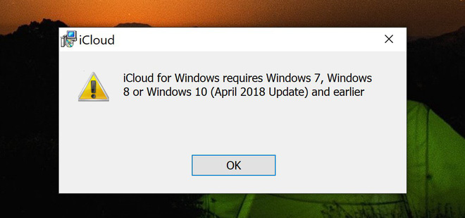 Lỗi tương thích của iCloud với Windows 10 October Update