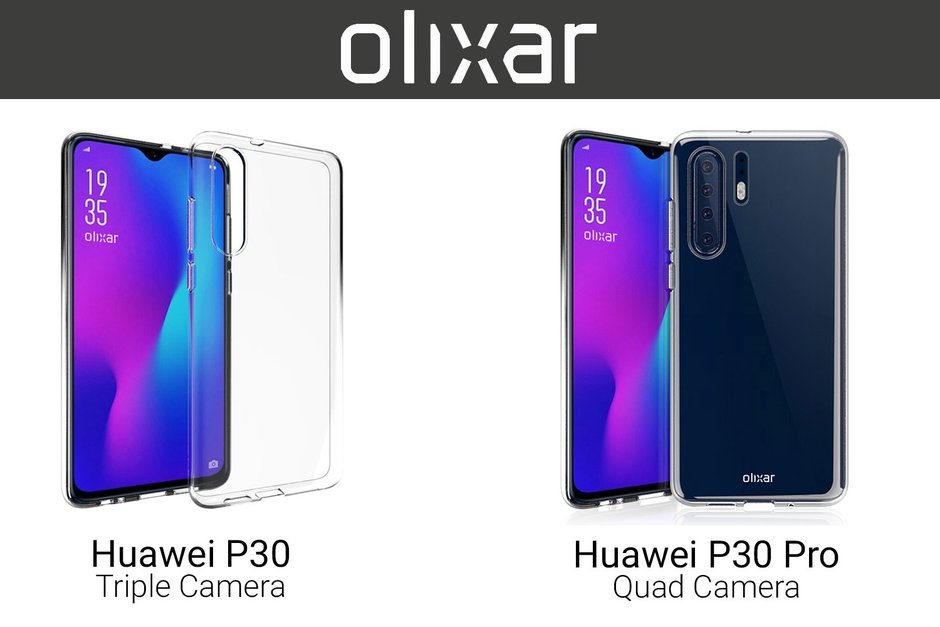 Rò rỉ hình ảnh render của bộ đôi Huawei P30 và P30 Pro