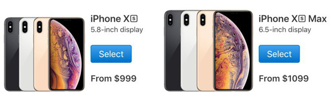 iPhone Xs và iPhone Xs Max mới