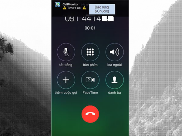 Thời gian gọi trên điện thoại iPhone đối với mỗi cuộc gọi sẽ được ứng dụng Call Monitor đếm tự động.