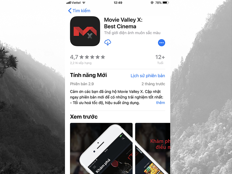Ứng dụng Movie Valley X: Best Cinema.