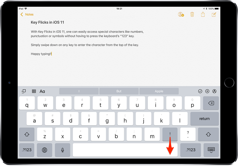 Mẹo cho iPad: Nhập từ bàn phím nhanh hơn với Key Flicks.