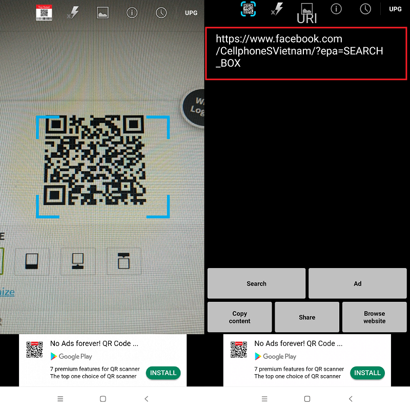 Hướng dẫn cách quét mã QR trên smartphone Android.