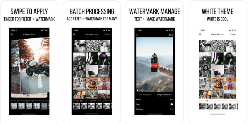 Ứng dụng iOS đang được miễn phí - Bolt - Filter & Watermark tool.