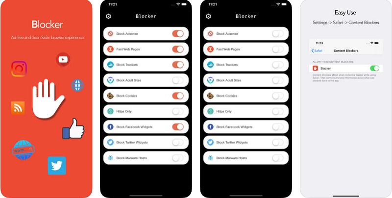 Ứng dụng iOS đang được miễn phí - Blocker - Adblock & Secure Web.