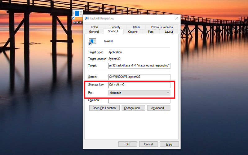 Gán một tổ hợp phím tắt để giúp việc mở shortcut thuận tiện hơn.