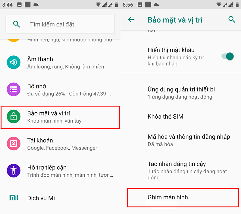 Ghim màn hình