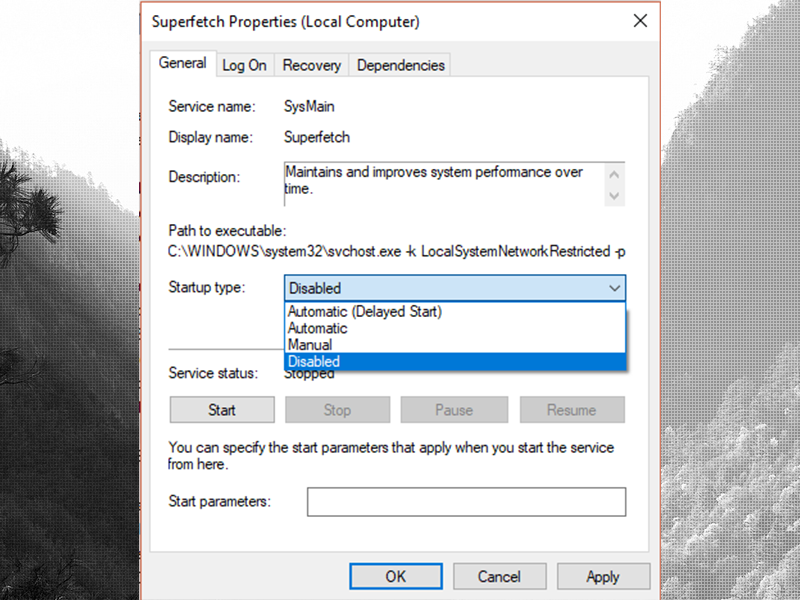 Vô hiệu hóa Superfetch trong windows nhằm tăng tốc độ