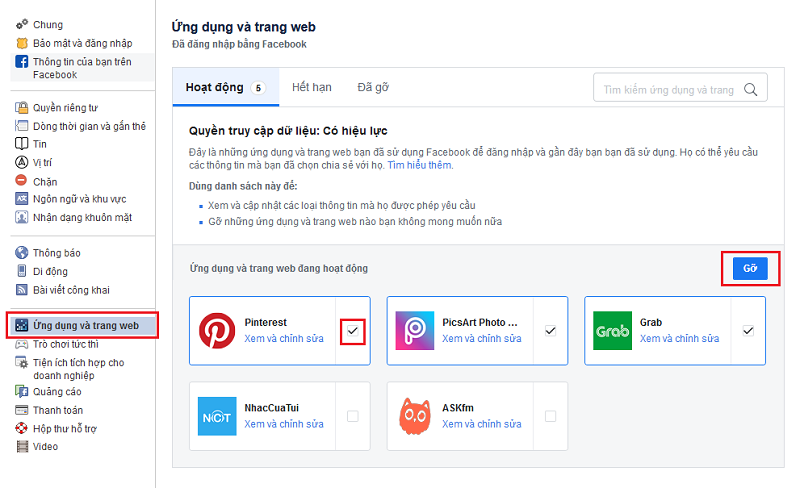 Xóa bỏ những ứng dụng không cần thiết.