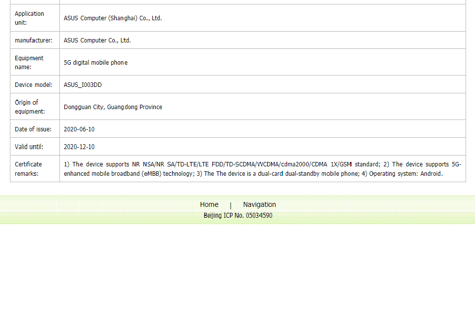 ASUS ROG Phone 3 lộ cấu hình trên TENAA: Màn hình 6.59 inch, chip