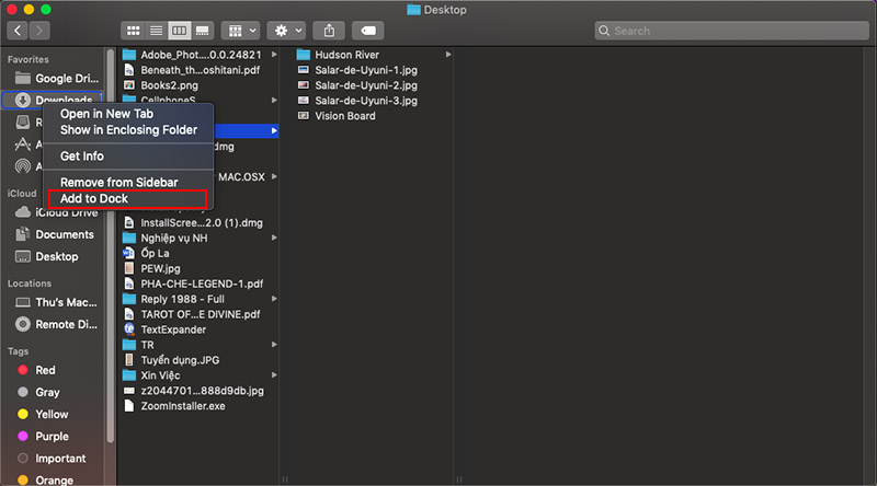 Hướng dẫn giữ file lại trên Dock với Macbook của bạn