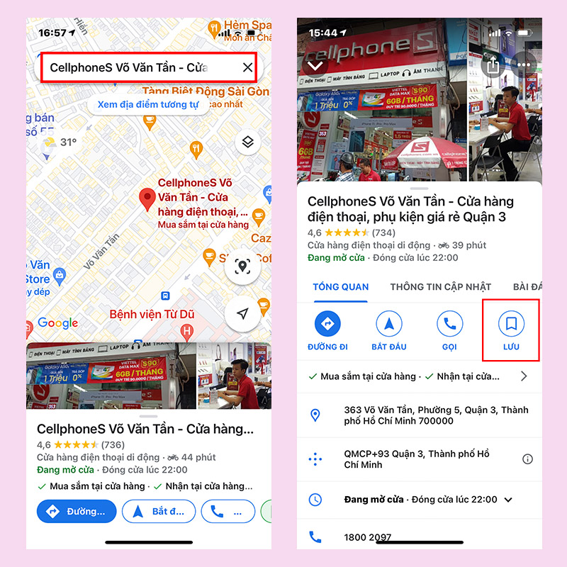 Cách lưu địa điểm yêu thích của bạn với Google Map