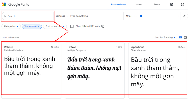 Bạn muốn thêm những font chữ đẹp tiếng Việt cho dự án của mình? Không phải lo lắng, tất cả những gì bạn cần là tải font chữ tiếng Việt từ Google Fonts. Google Fonts cung cấp các lựa chọn font chữ đẹp và dễ sử dụng, giúp bạn tạo ra tài liệu ấn tượng và chuyên nghiệp.