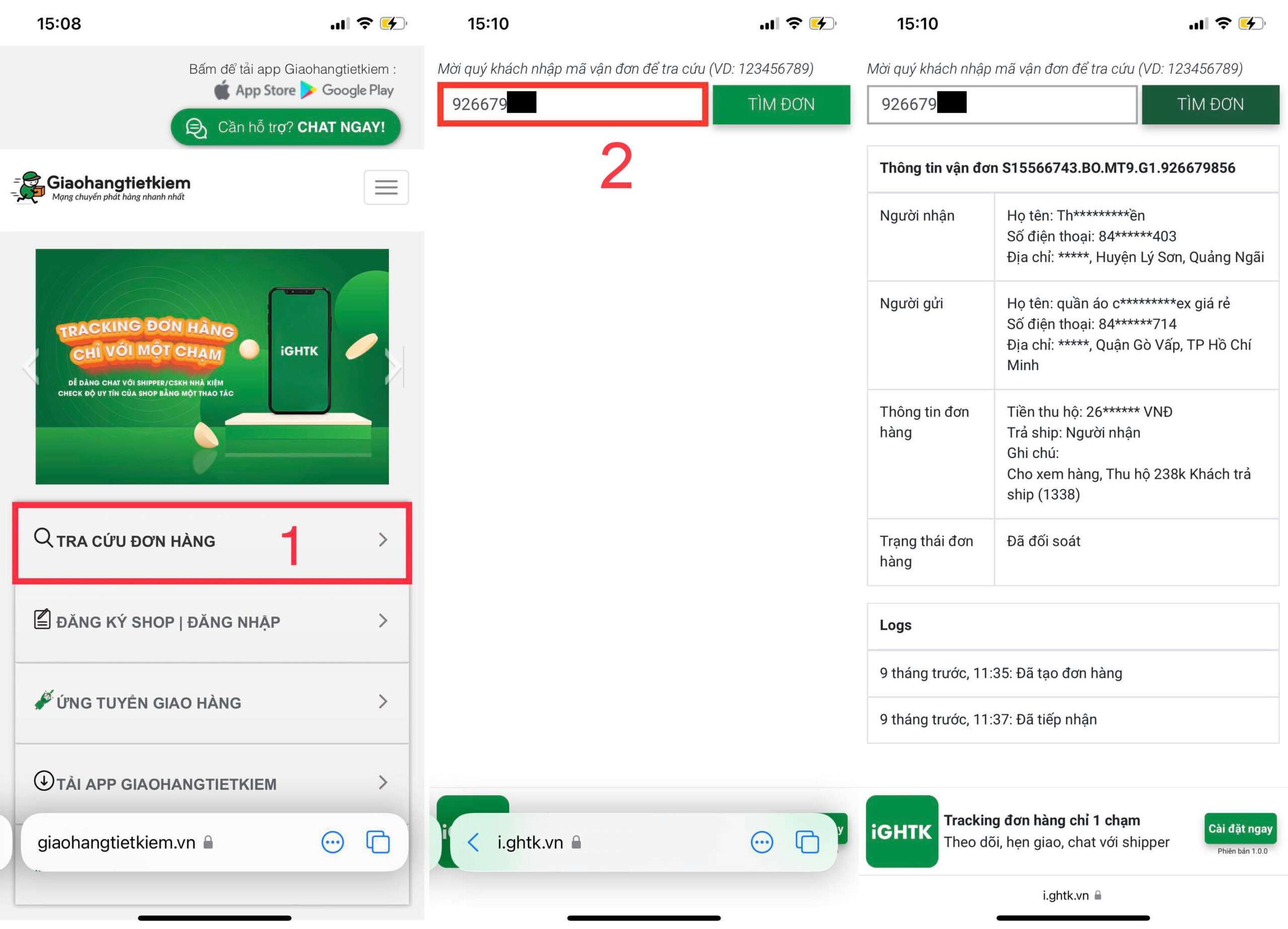 tra cứu vận đơn ghtk 