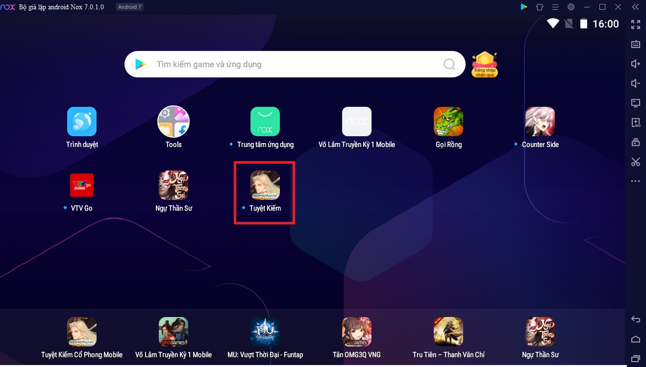 chơi game Tuyệt Kiếm Cổ Phong