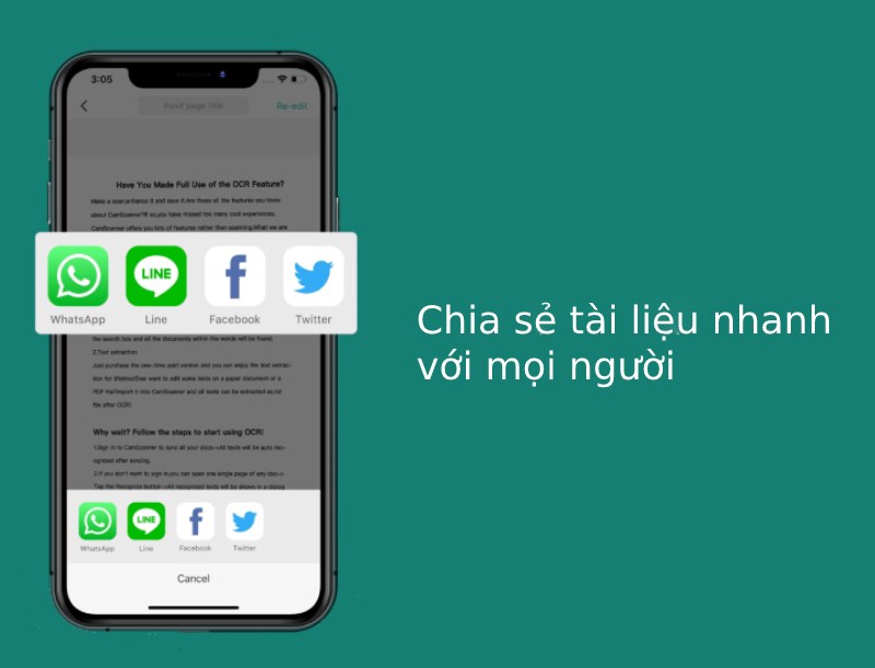 tính năng CamScanner