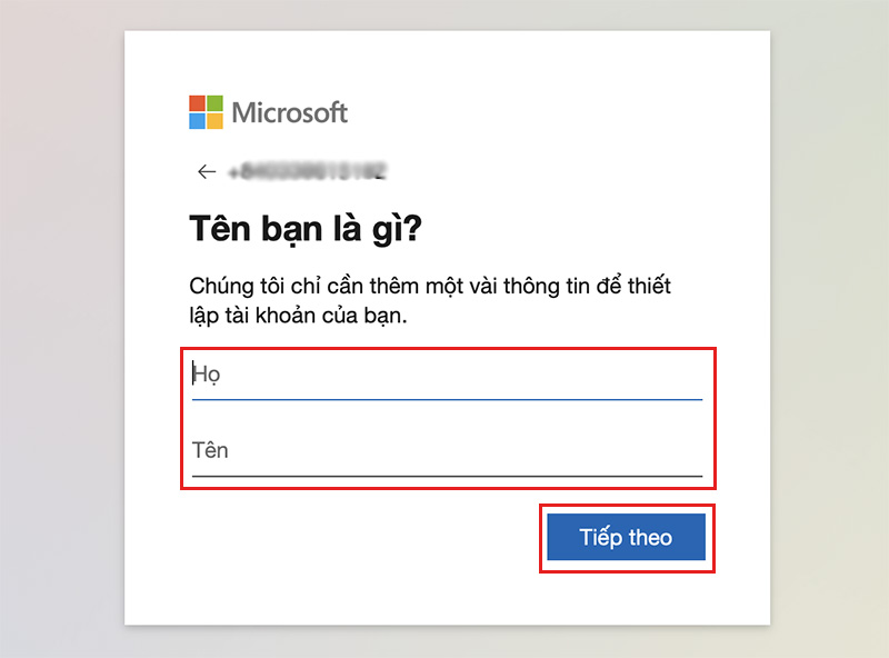 Điền tên hiển thị trên microsoft teams